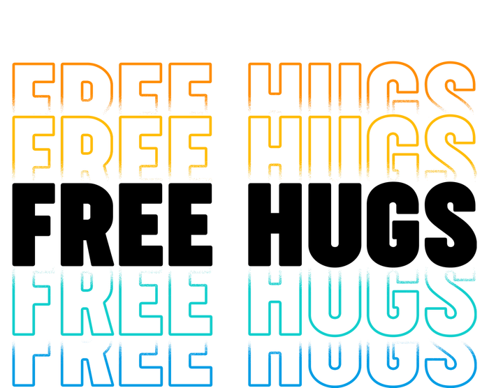 Colorful Free Hugs Pattern Premium T-Shirt