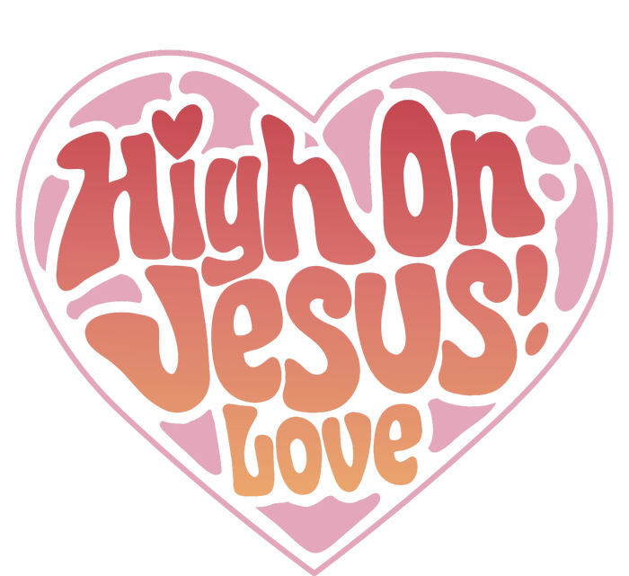 High On Jesus Love Heart Christian Kids Hoodie