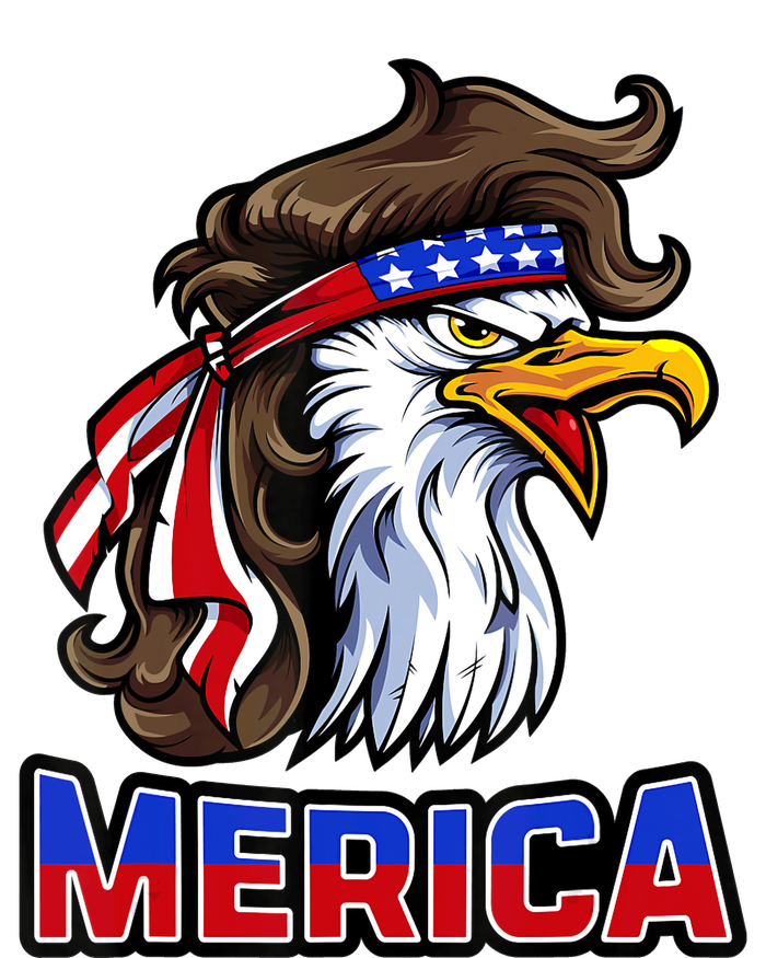 Merica Eagle Mullet 4th Of July American Flag Premium Crewneck Sweatshirt