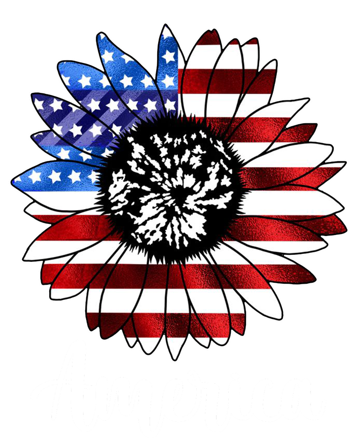 America Sunflower Flag 4th July T-Shirt