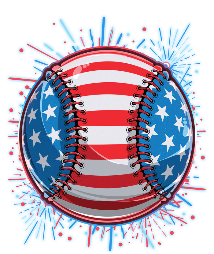 USA American Flag Firework Baseball Toddler T-Shirt