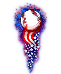 USA American Flag Baseball Star Comet T-Shirt