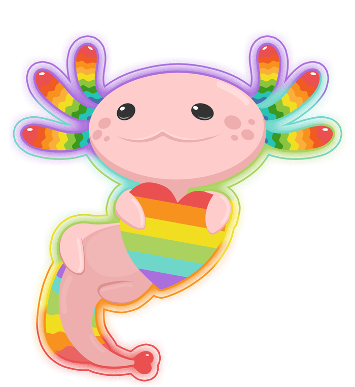 Cute LGBT Pride Axolotl Button