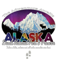 Denali Alaska Aurora Borealis National Park Hiker Souvenir Cute Gift Ladies Long Sleeve Shirt