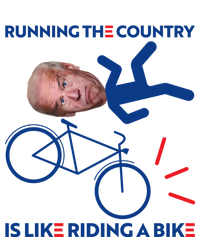 Joe Biden Falling Off Bike, Running The Country Is Like Riding A Bike Adult ChromaSoft Performance T-Shirt