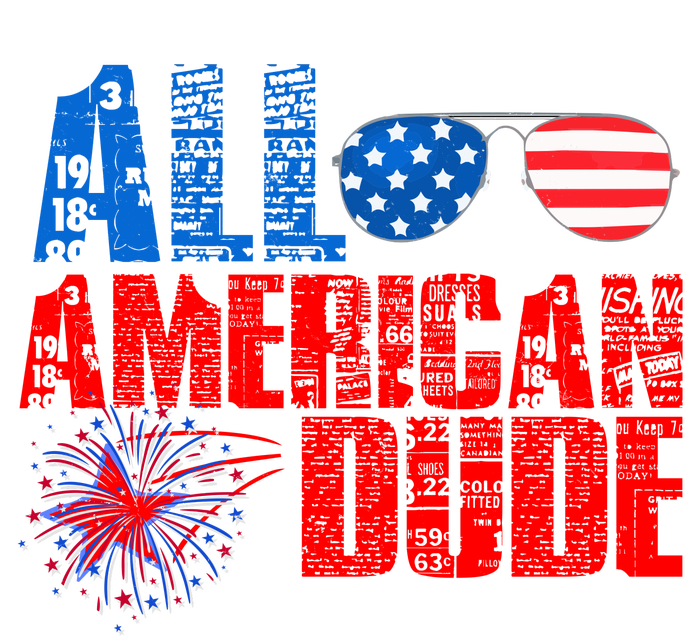 All American Dude 4th Of July Garment-Dyed Heavyweight T-Shirt