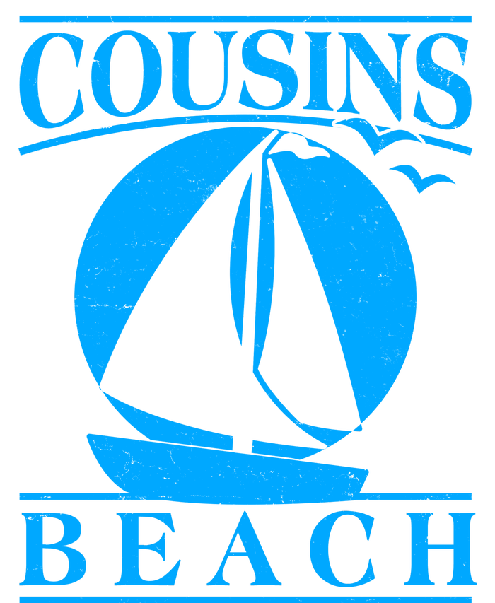 Vintage Cousin Beach Sail Boat T-Shirt