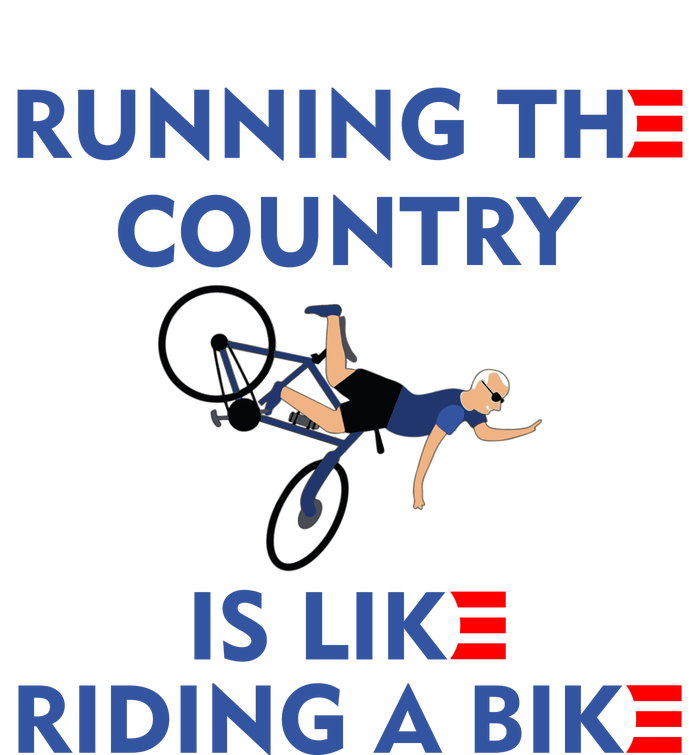 Running The Country Is Like Riding A Bike Biden Falling Meme Performance Sprint T-Shirt