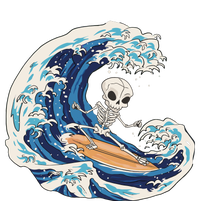 Skeleton Surfing Summer Surfer Bumper Sticker