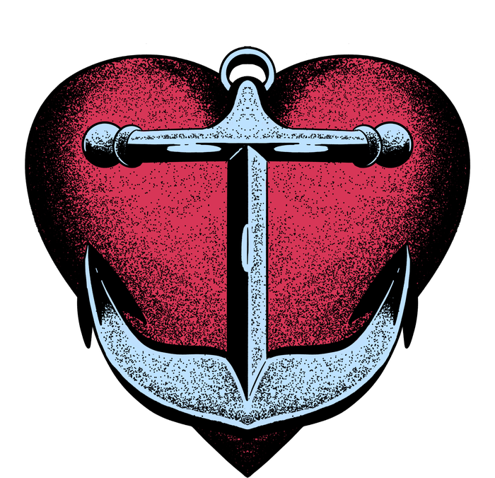 Heart Anchor Cute Gift Women’s Perfect Tri Rocker Tank