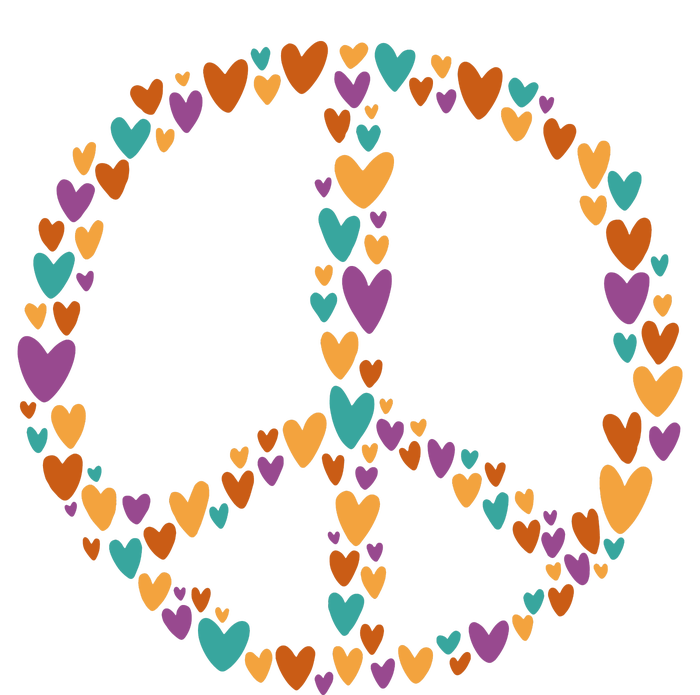 Peace Sign Love Hearts Tall T-Shirt