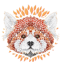 Cute Red Panda Leaf Petal Face Premium Hoodie