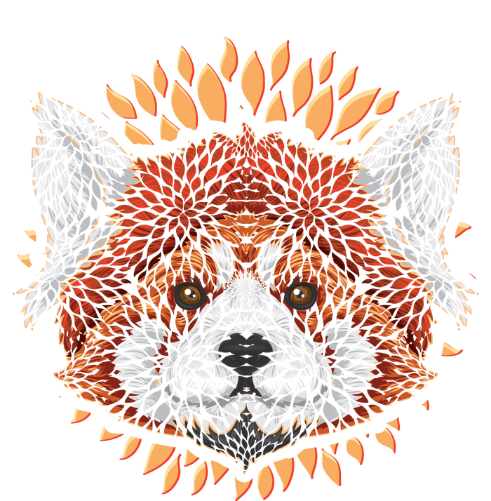 Cute Red Panda Leaf Petal Face Premium Hoodie