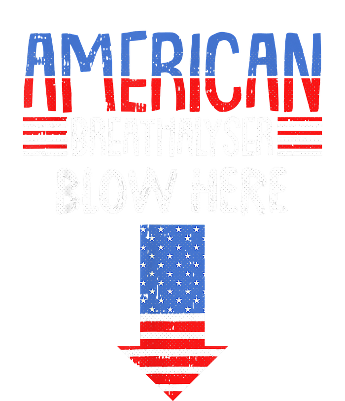 Breathalyzer Blow Here Funny 4th Of July Funny American Flag Valucap Bio-Washed Visor