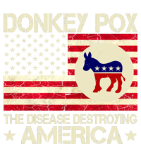 Donkey Pox The Disease Destroying America Funny Anti Biden Silk Touch Performance Long Sleeve Polo