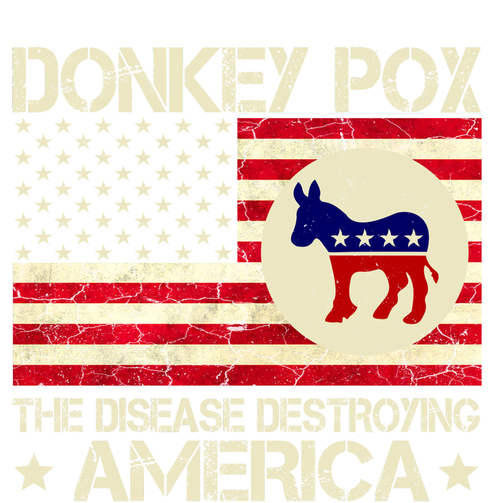 Donkey Pox The Disease Destroying America Funny Anti Biden Silk Touch Performance Long Sleeve Polo