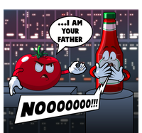 Funny Tomato And Ketchup I Am Your Father T-Shirt