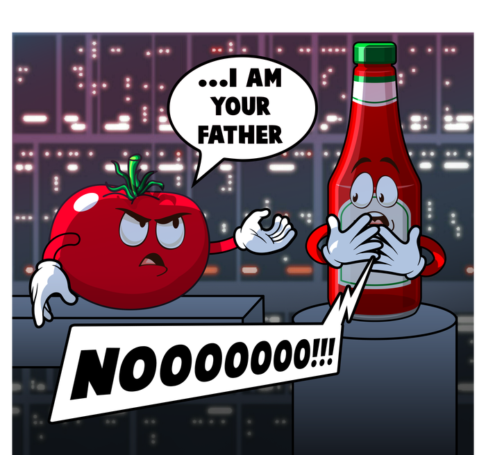 Funny Tomato And Ketchup I Am Your Father T-Shirt