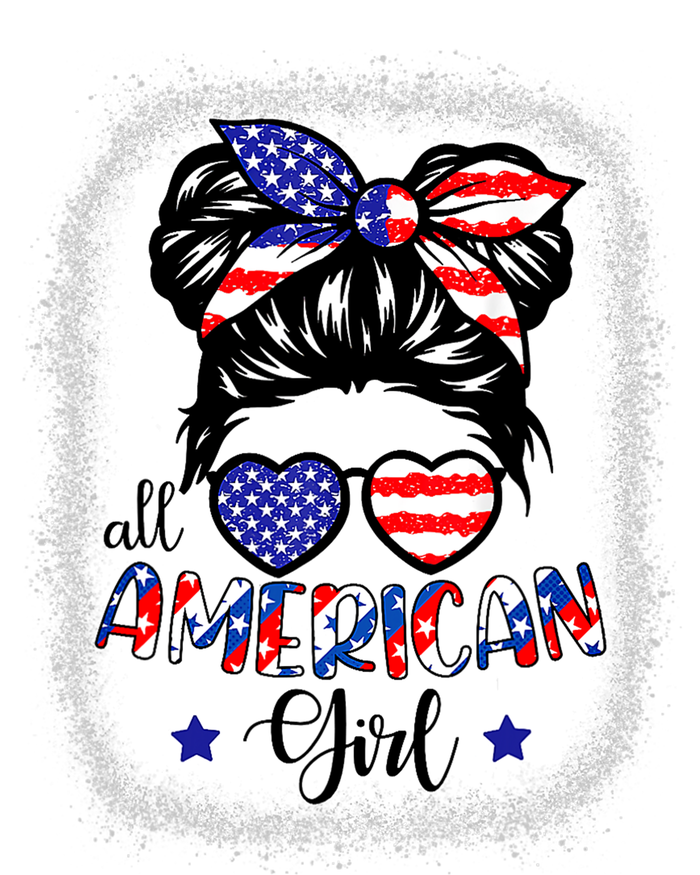 All American Girls 4th Of July Bleached Shirts Daughter USA Tie-Dye T-Shirt