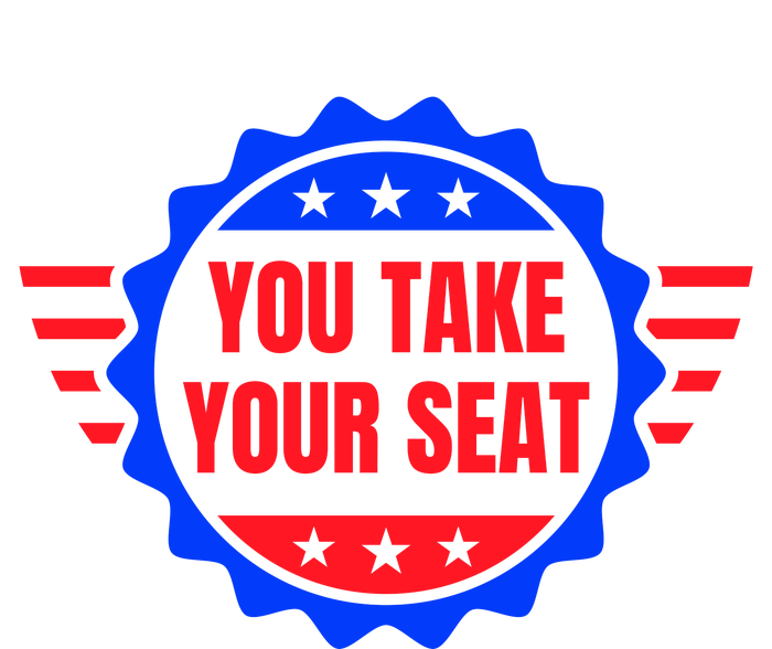 You Take Your Seat Anti Biden's Cue Cards USA Stars Stripes Women's T-Shirt