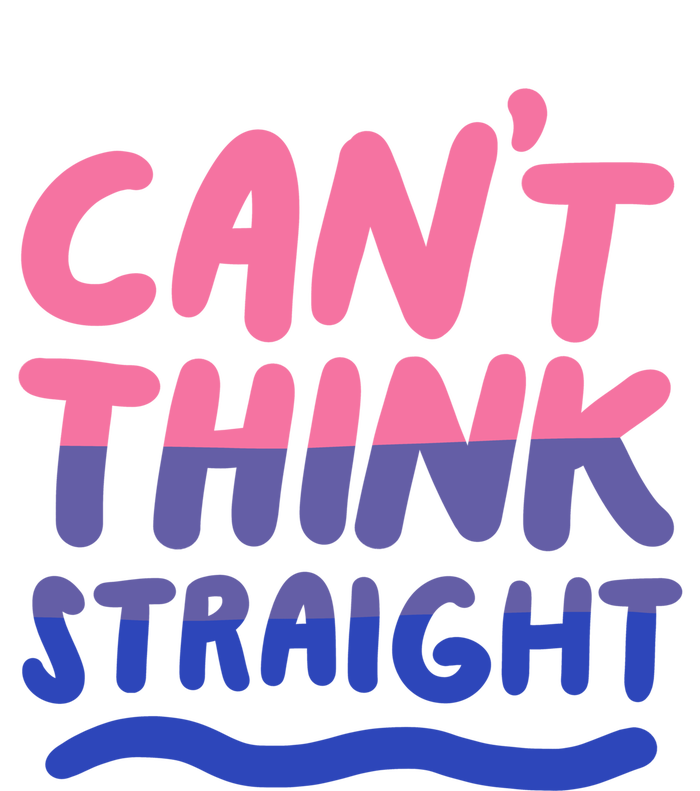 Can't Think Straight Bisexual Lgbt Pride Flag Funny Gift High Crown Mesh Back Trucker Hat