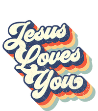 Jesus Loves You Retro Vintage Style Graphic Design Womens T-Shirt