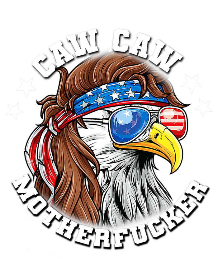 Caw Caw Motherfucker! Eagle Mullet 4th Of July Patriotic Design 7-Panel Snapback Hat