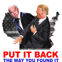 Put It Back The Way You Found It Donald Trump Anti Biden Grommeted Golf Towel