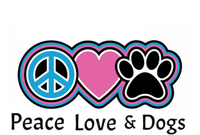 Peace Love And Dogs Great Gift Peace Sign Heart Paw Gift T-Shirt