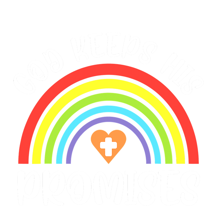 Rainbow Christian God Keeps His Promises Bible Noah V-Neck T-Shirt