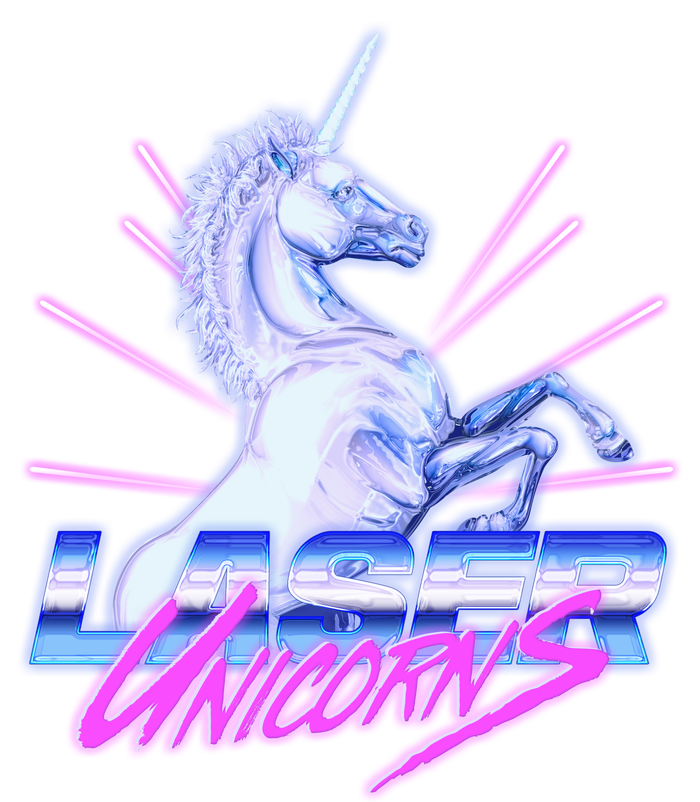 Retro 80's Eighties Laser Unicorns T-Shirt