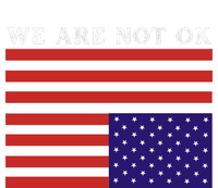 We Are Not Ok Upside Down USA Flag In Distress Women's Crop Top Tee