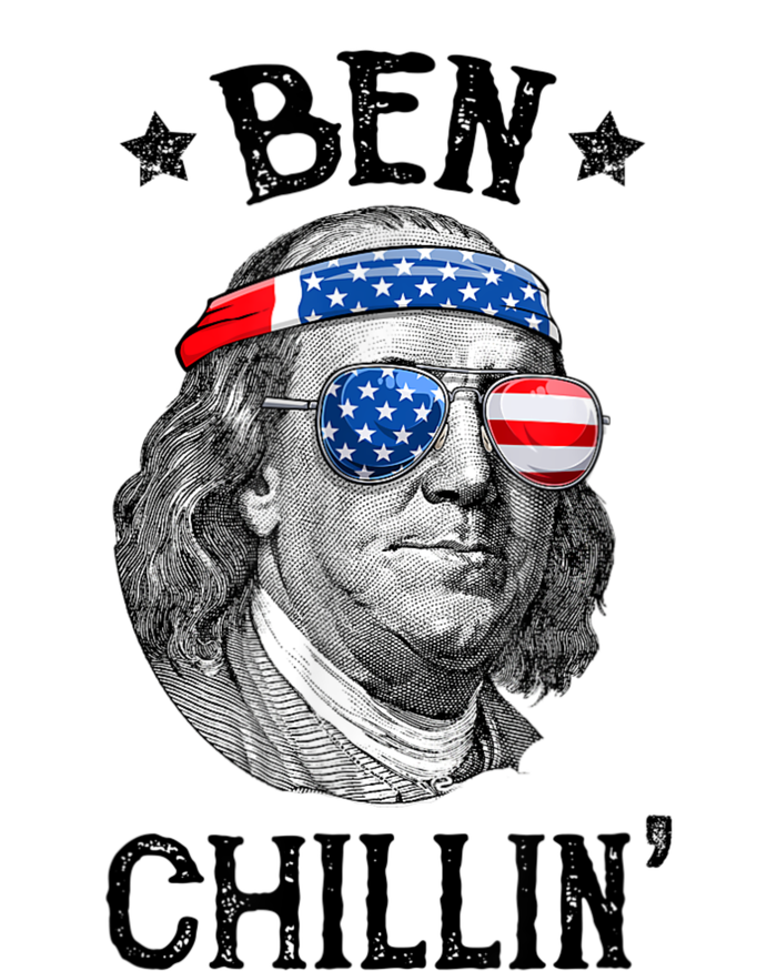 Ben Chillin 4th Of July Ben Franklin USA Independence Flag T-Shirt