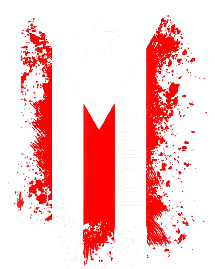 Splattered Boricua Puerto Rican Shirt Puerto Rico Flag Retro Full-Length Apron With Pockets