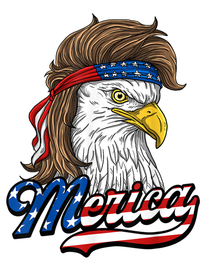 Merica Eagle Mullet 4th Of July American Flag Gift Tie-Dye T-Shirt