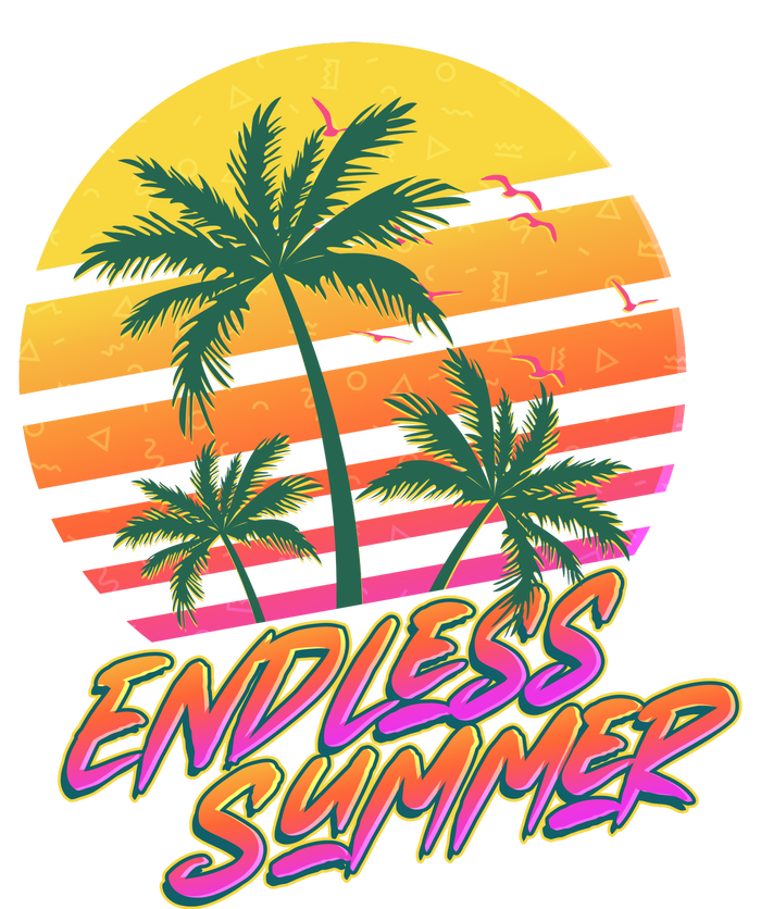 Retro 80s Eighties Tropical Endless Summer Canvas