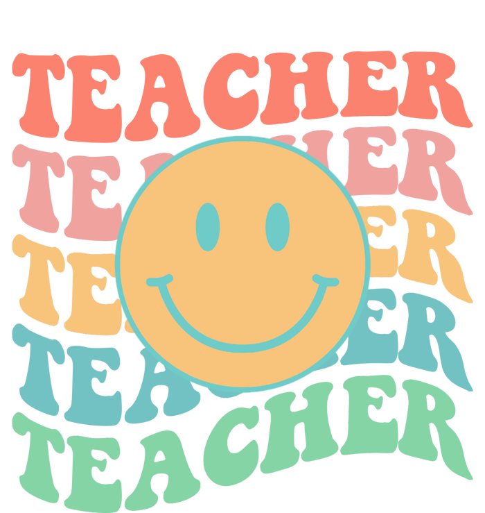 Retro Smiley Face Teacher Colorful Kids Long Sleeve Shirt