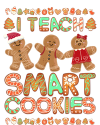 I Teach Smart Cookies Christmas Teacher Funny Gingerbread Meaningful Gift Stripe Pom Pom Beanie