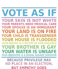 Vote As If Your Skin Is Not White Human's Rights Apparel Bumper Sticker