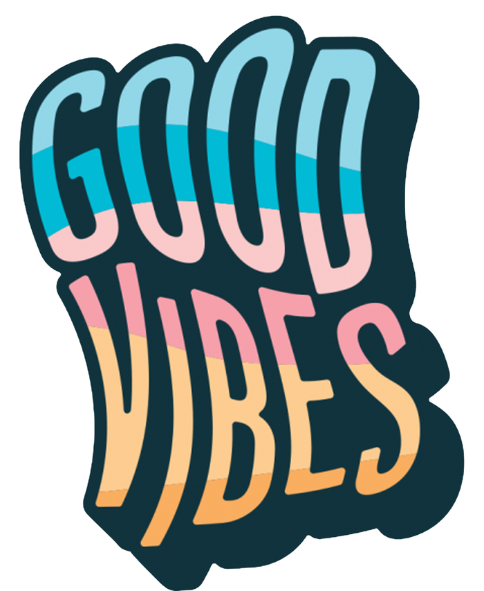 Good Vibes Retro Positive Quote Urban Pullover Hoodie