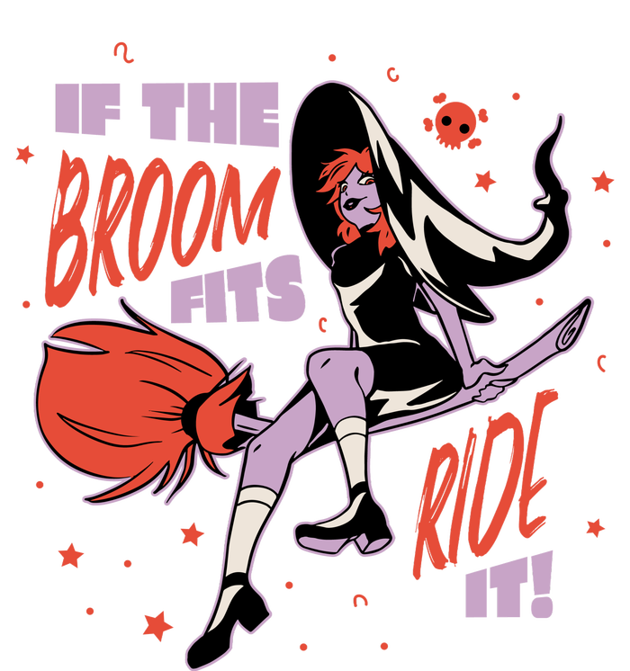 If The Boom Fits Ride It Halloween Witch Kids Hoodie