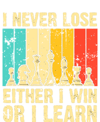 Retro Vintage I Never Lose I Either Win Or Learn Funny Chess Player T-Shirt