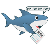 Funny Dun Dun To Do List Shark Cooling Performance Long Sleeve Crew