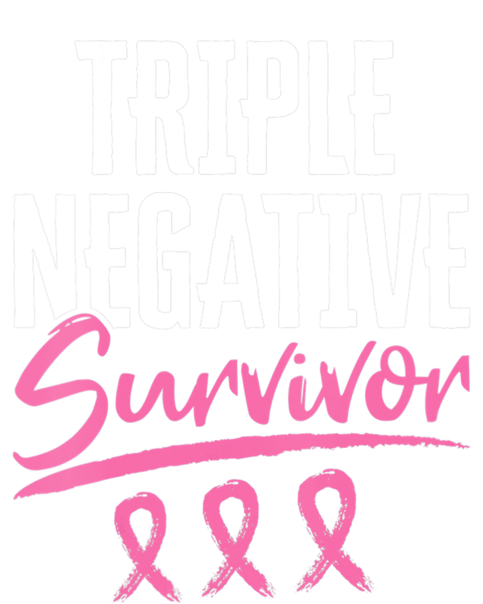 Triple Negative Survivor Breast Cancer Awareness TNBC Silk Touch Performance Long Sleeve Polo