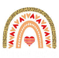 Special Ed Teacher Speducator Leopard Boho Rainbows Hearts Gift T-Shirt