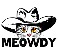 Meowdy Funny Mashup Between Meow And Howdy Cat Meme Kids T-Shirt