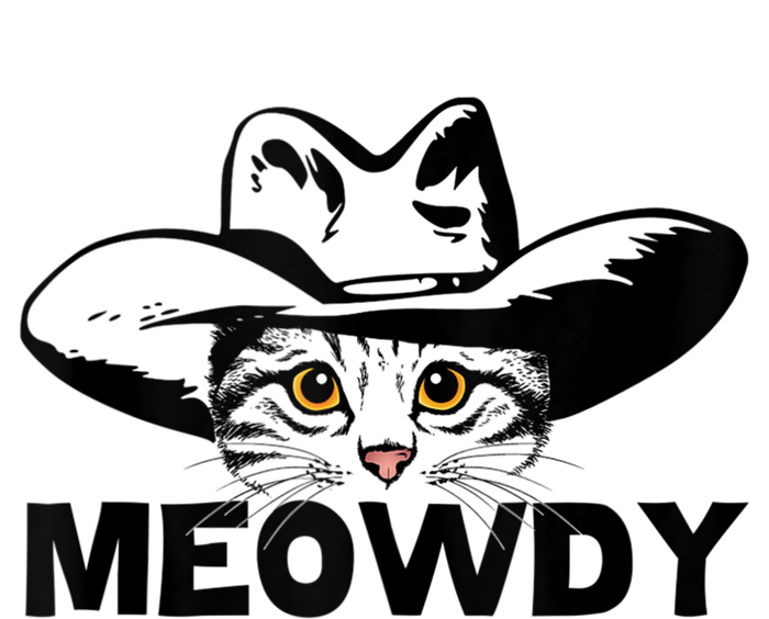 Meowdy Funny Mashup Between Meow And Howdy Cat Meme Kids T-Shirt