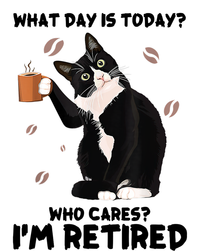 What Day Is Today Who Cares I'm Retired Cat Coffee Lovers Coaster