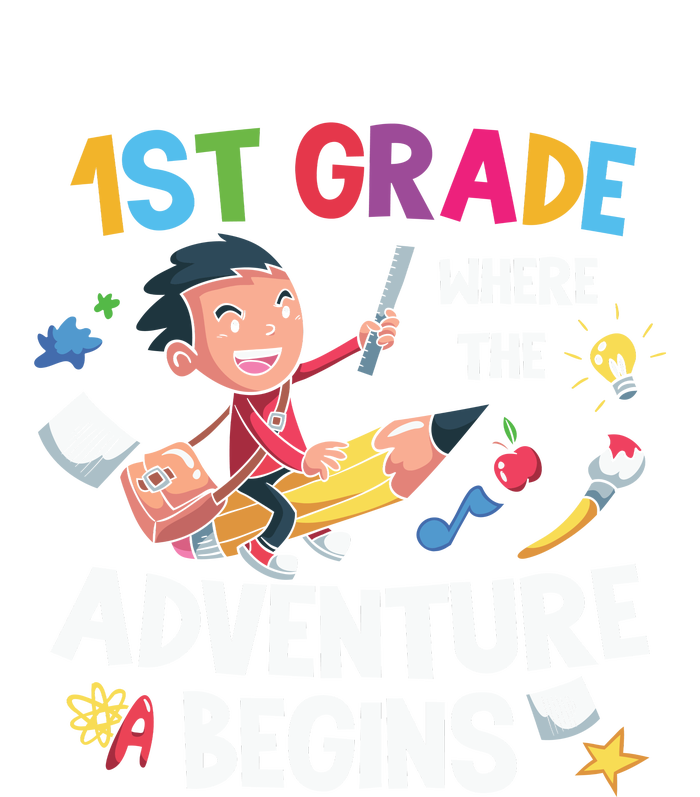 1st Grade Where The Adventure Begins Back To School Tie-Dye T-Shirt