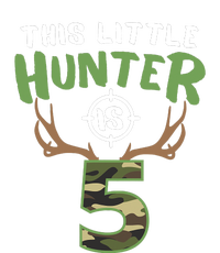 Little Hunter Is 5 Birthday Boys 5th Birthday Deer Hunter PosiCharge Competitor Tank